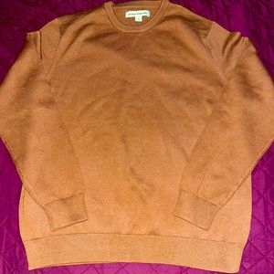Brown cru neck sweater, slim fitted never worn